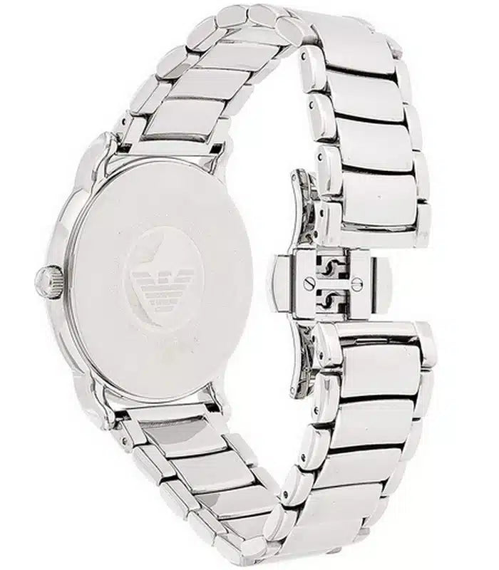  Shop Authentic Emporio Armani Luigi Quartz Black Dial Silver Steel Strap Watch For Men - AR2499 - Luxxuri