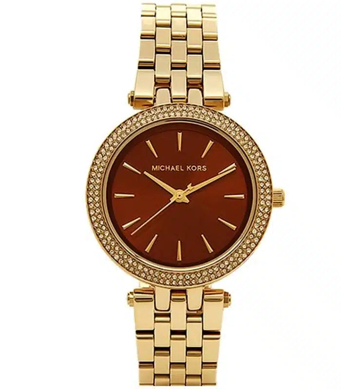  Shop Authentic Michael Kors Darci Amber Dial Gold Steel Strap Watch for Women - MK3408 - Luxxuri