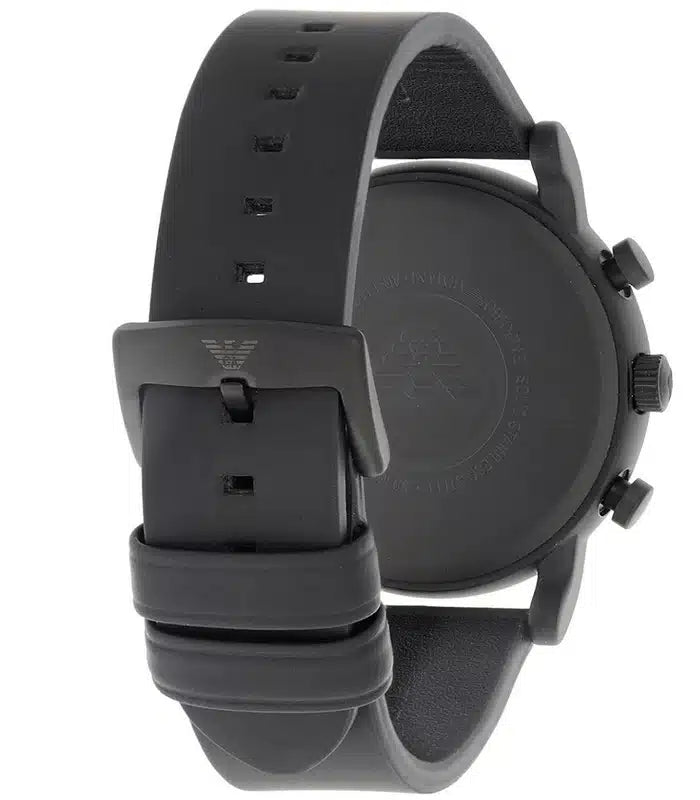  Shop Authentic Emporio Armani Luigi Chronograph Black Dial Black Leather Strap Watch For Men - AR11133 - Luxxuri