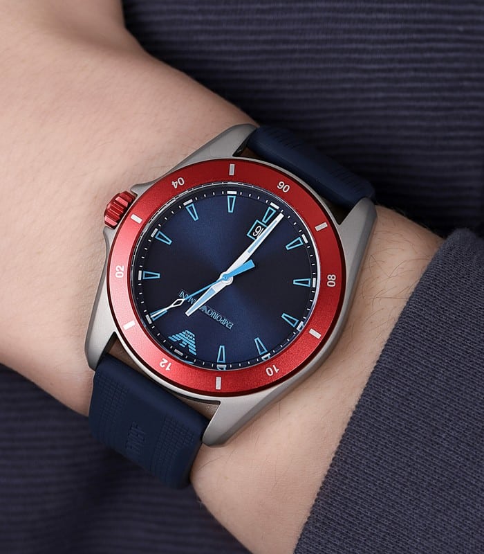  Shop Authentic Emporio Armani Sigma Quartz Blue Dial Blue Silicone Strap Watch For Men - AR11217 - Luxxuri