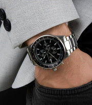  Shop Authentic Maserati SFIDA Chronograph Black Dial Silver Steel Strap Watch For Men - R8873640015 - Luxxuri