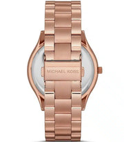  Shop Authentic Michael Kors Slim Runway White Dial Rose Gold Steel Strap Watch For Women - MK3804 - Luxxuri