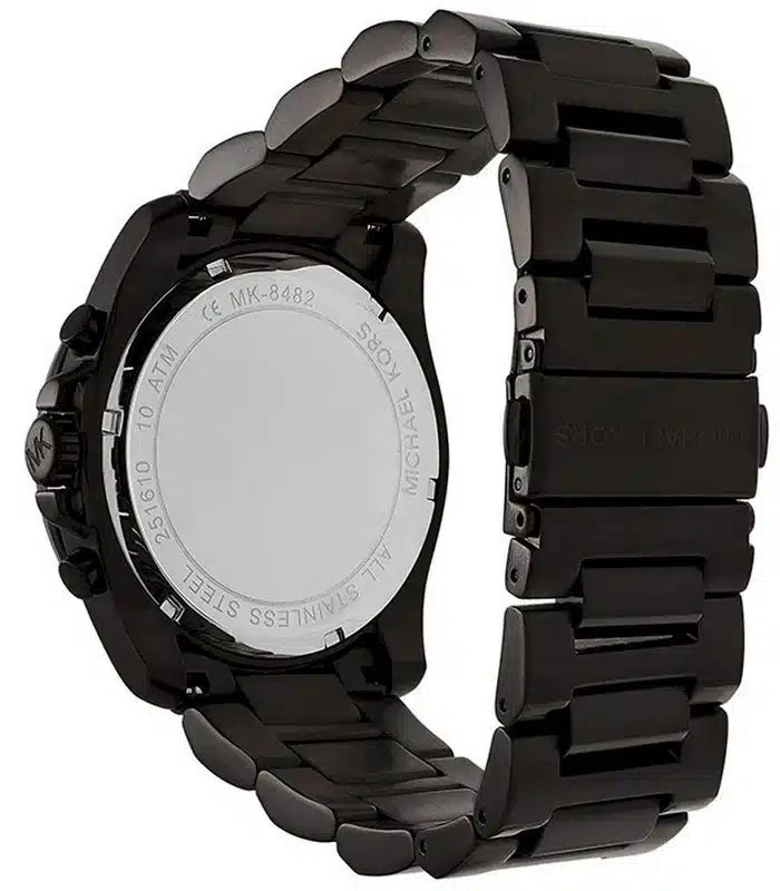  Shop Authentic Michael Kors Brecken Chronograph Black Dial Black Steel Strap Watch For Men - MK8482 - Luxxuri