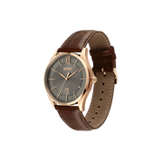  Shop Authentic Hugo Boss Ambassador Grey Dial Brown Leather Strap Watch for Men - 1513387 - Luxxuri