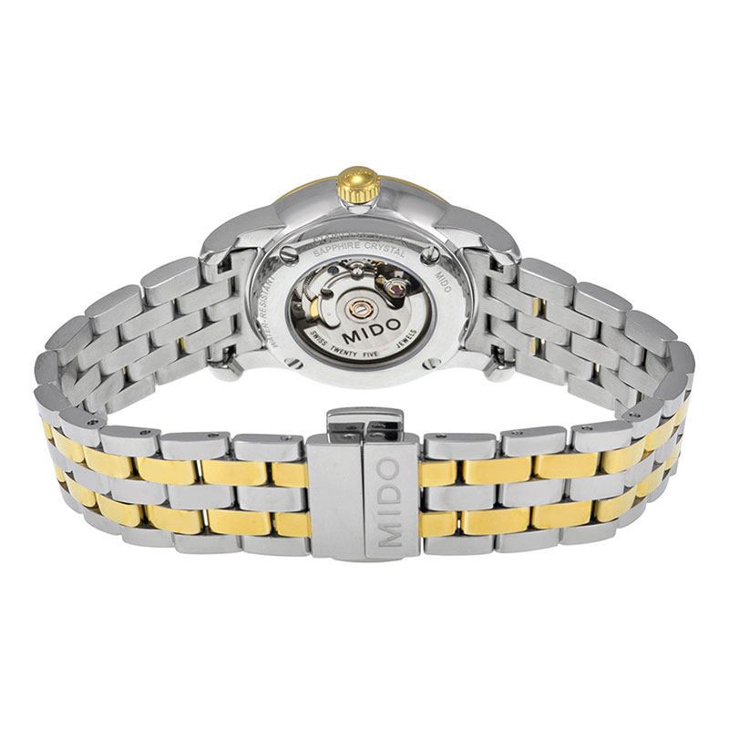  Shop Authentic Mido Baroncelli III Automatic White Dial Two Tone Steel Strap Watch For Women - M7600.9.26.1 - Luxxuri