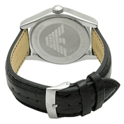  Shop Authentic Emporio Armani Valente Black Dial Black Leather Strap Watch For Men - AR0643 - Luxxuri