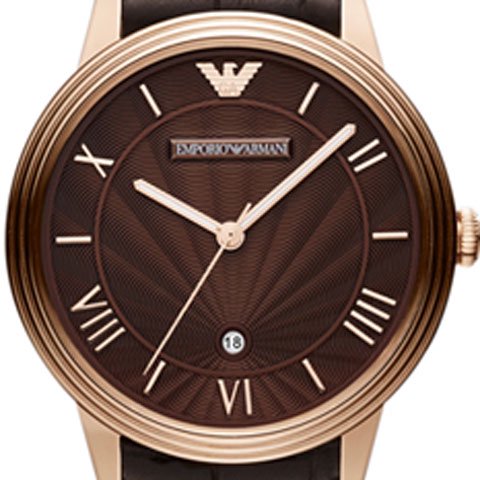  Shop Authentic Emporio Armani Classic Quartz Brown Dial Brown Leather Strap Watch For Men - AR1613 - Luxxuri