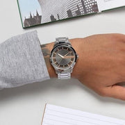  Shop Authentic Armani Exchange Hampton Chronograph Skeleton Black Dial Silver Steel Strap Watch For Men - AX2199 - Luxxuri