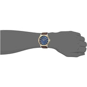  Shop Authentic Armani Exchange Nico Quartz Blue Dial Brown Leather Strap Watch For Men - AX2334 - Luxxuri
