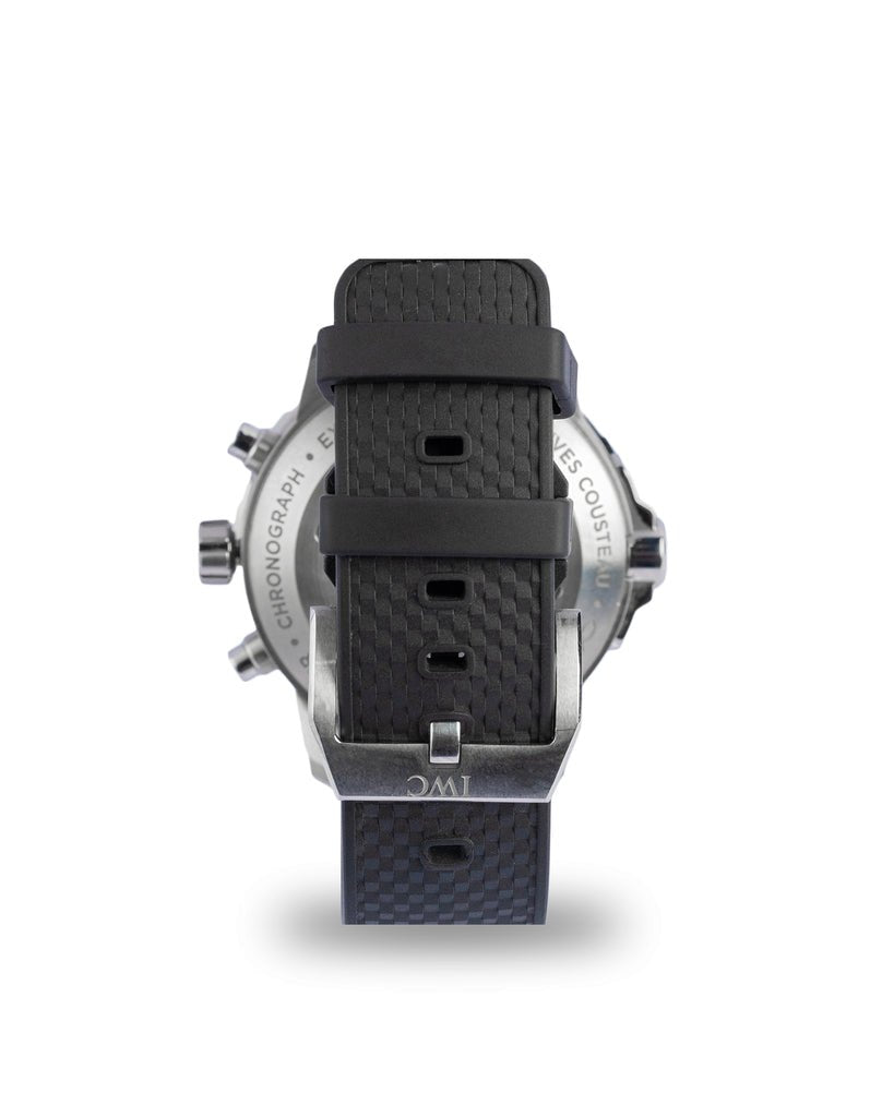  Shop Authentic IWC Aquatimer Automatic Chronograph 44mm Blue Dial Black Rubber Strap Watch for Men - IW376805 - Luxxuri
