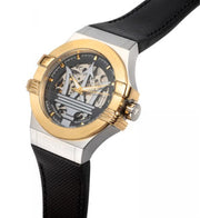  Shop Authentic Maserati Potenza Automatic Skeleton Dial Black Leather Strap Watch For Men - R8821108011 - Luxxuri