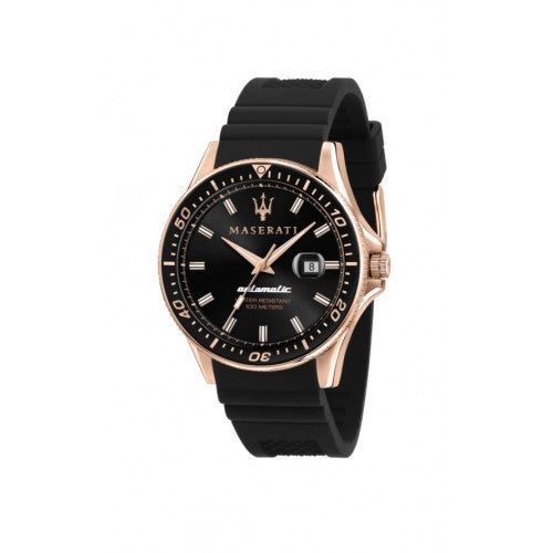  Shop Authentic Maserati SFIDA Automatic Black Dial Black Rubber Strap Watch For Men - R8821140001 - Luxxuri