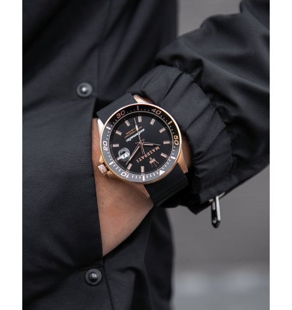  Shop Authentic Maserati SFIDA Automatic Black Dial Black Rubber Strap Watch For Men - R8821140001 - Luxxuri