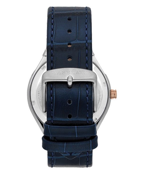  Shop Authentic Maserati Stile Automatic Limited Edition White Dial Blue Leather Strap Watch For Men - R8821142001 - Luxxuri