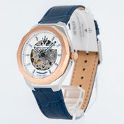  Shop Authentic Maserati Stile Automatic Limited Edition White Dial Blue Leather Strap Watch For Men - R8821142001 - Luxxuri