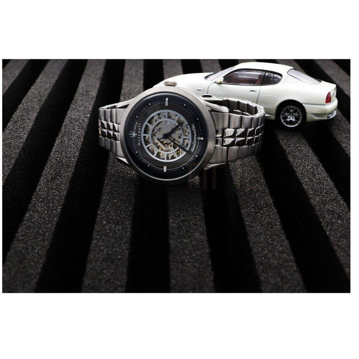  Shop Authentic Maserati Ricordo Automatic Skeleton Silver Dial Silver Steel Strap Watch For Men - R8823133005 - Luxxuri