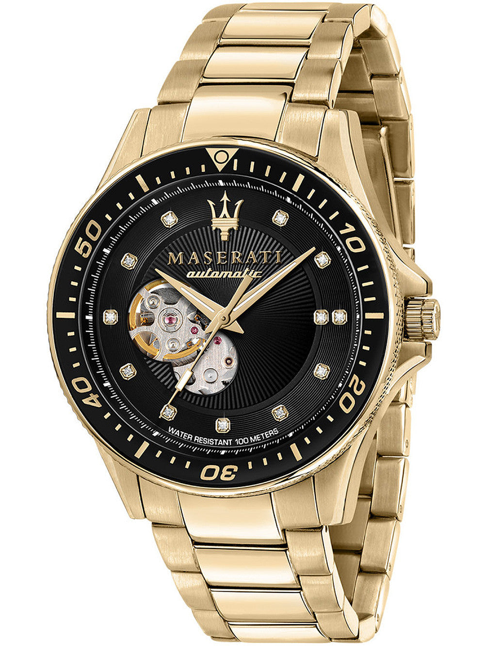  Shop Authentic Maserati SFIDA Black Dial Yellow Gold Toned Watch For Men - R8823140003 - Luxxuri