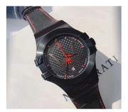  Shop Authentic Maserati Potenza 3H STR Black Dial 42mm Leather Strap Watch For Men - R8851108010 - Luxxuri