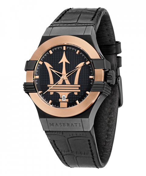 Shop Authentic Maserati Potenza Quartz Black Dial Black Leather Strap Watch For Men - R8851108032 - Luxxuri