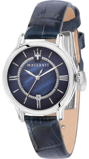  Shop Authentic Maserati Epoca Blue Dial Blue Leather Strap Watch For Women - R8851118502 - Luxxuri