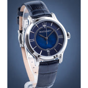  Shop Authentic Maserati Epoca Blue Dial Blue Leather Strap Watch For Women - R8851118502 - Luxxuri