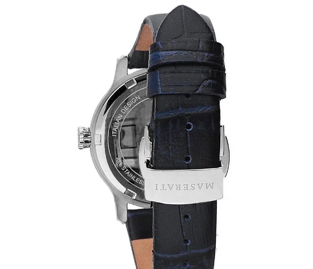  Shop Authentic Maserati Epoca Blue Dial Blue Leather Strap Watch For Women - R8851118502 - Luxxuri