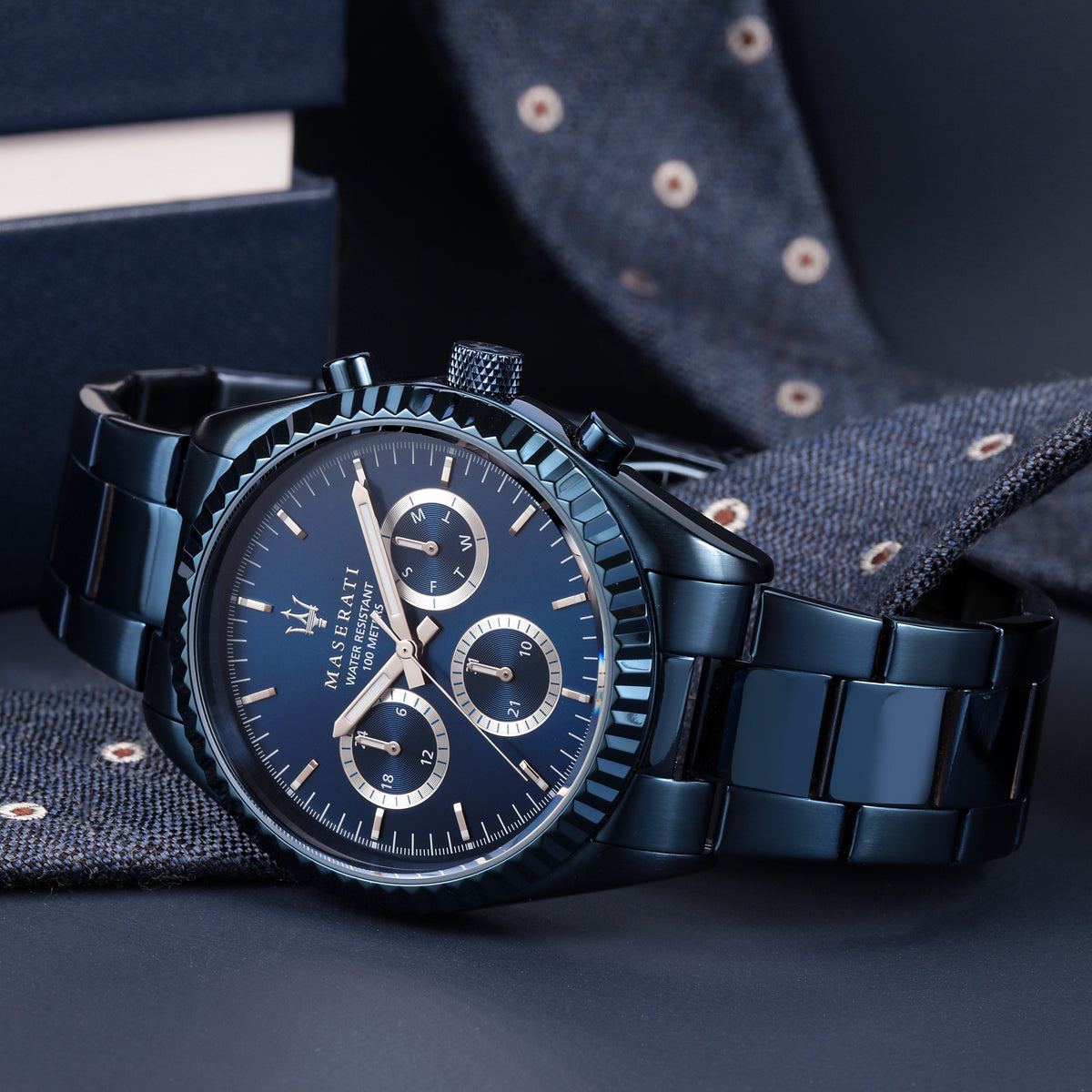  Shop Authentic Maserati Blue Edition Collection 43m Blue Dial Stainless Steel Watch For Men - R8853100025 - Luxxuri