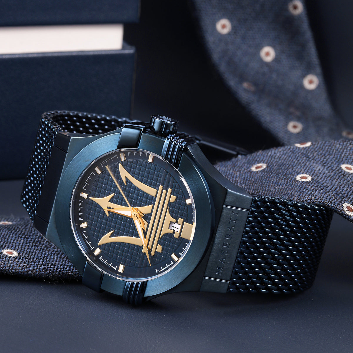  Shop Authentic Maserati Potenza Blue Dial Edition 42mm Mesh Bracelet Watch For Men - R8853108008 - Luxxuri