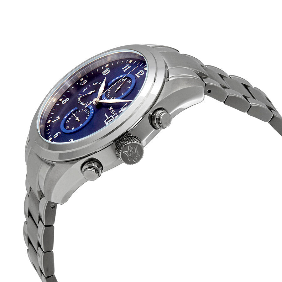  Shop Authentic Maserati Traguardo Blue Dial Silver Steel Strap Watch For Men - R8853112505 - Luxxuri