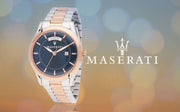  Shop Authentic Maserati Tradizione Blue Dial Two Tone Steel Strap Watch For Men - R8853125001 - Luxxuri