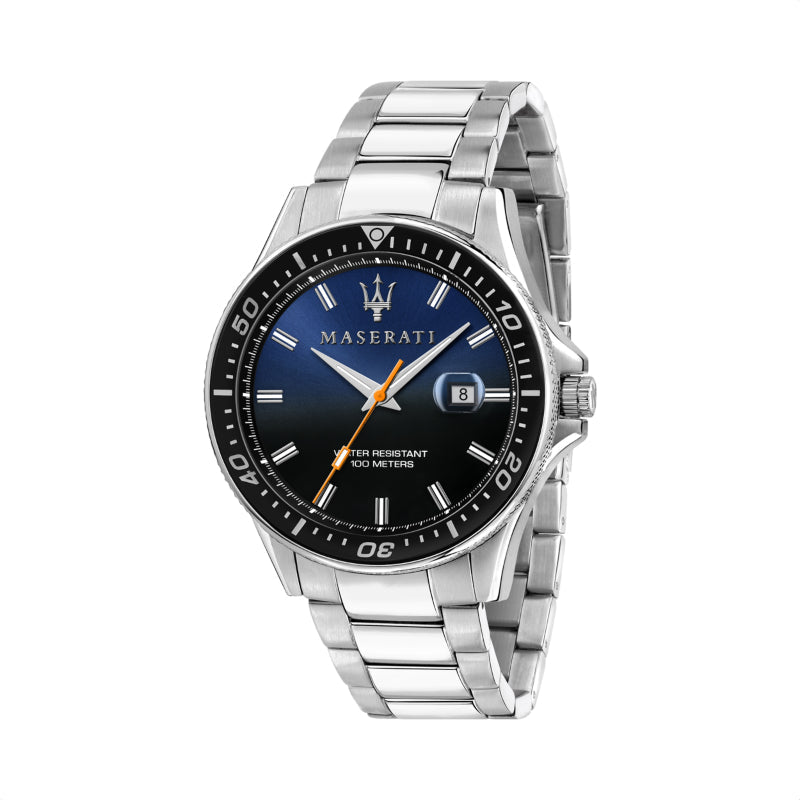  Shop Authentic Maserati SFIDA Quartz Bue Dial Stainless Steel Watch For Men - R8853140001 - Luxxuri