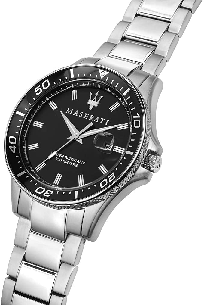  Shop Authentic Maserati SFIDA Quartz Black Dial Stainless Steel Watch For Men - R8853140002 - Luxxuri