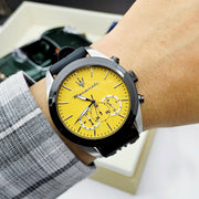  Shop Authentic Maserati Traguardo Chronograph Yellow Dial Black Silicone Strap Watch For Men - R8871612045 - Luxxuri