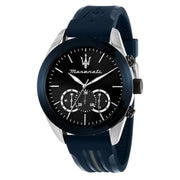  Shop Authentic Maserati Traguardo Chronograph Blue Dial Black Silicone Strap Watch For Men - R8871612046 - Luxxuri