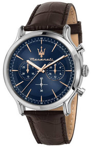  Shop Authentic Maserati Epoca Chronograph Blue Dial Brown Leather Strap Watch For Men - R8871618014 - Luxxuri