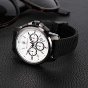  Shop Authentic Maserati Successo 44mm White Dial Black Silicone Strap Watch For Men - R8871621010 - Luxxuri