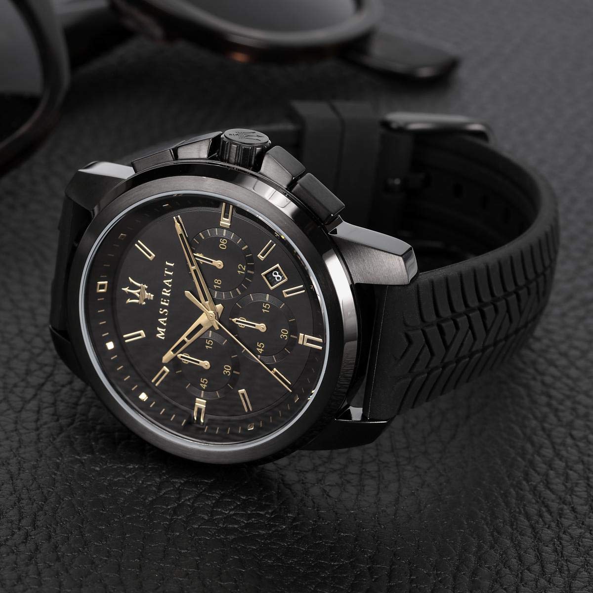  Shop Authentic Maserati Successo Black Dial Black Rubber Strap Watch For Men - R8871621011 - Luxxuri
