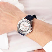  Shop Authentic Maserati Successo Chronograph White Dial Blue Rubber Strap Watch For Men - R8871621013 - Luxxuri