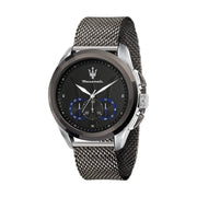  Shop Authentic Maserati Traguardo Chronograph Black Dial Mesh Bracelet Watch For Men - R8873612006 - Luxxuri
