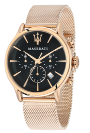  Shop Authentic Maserati Epoca Black Dial Gold Mesh Bracelet Watch For Men - R8873618005 - Luxxuri