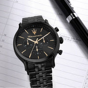  Shop Authentic Maserati Epoca Chronograph Limited Edition Black Dial Black Steel Strap Watch For Men - R8873618020 - Luxxuri