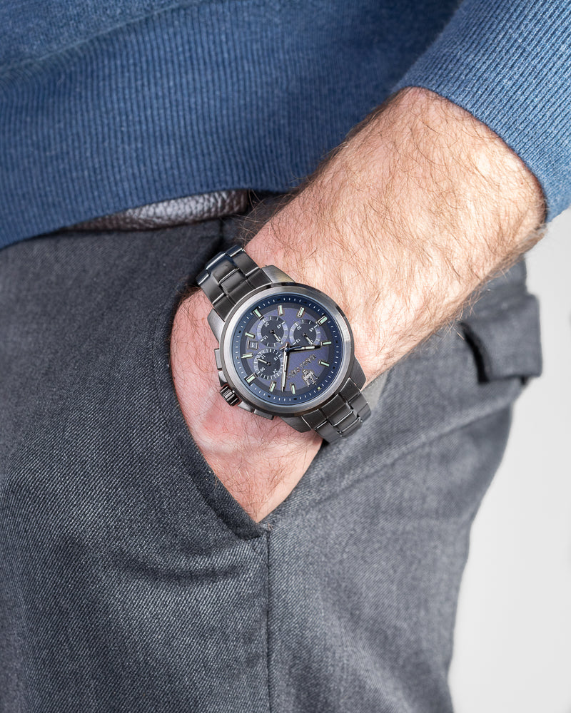  Shop Authentic Maserati Successo Chronograph Blue Dial Black Steel Strap Watch For Men - R8873621005 - Luxxuri