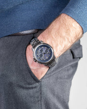  Shop Authentic Maserati Successo Chronograph Blue Dial Black Steel Strap Watch For Men - R8873621005 - Luxxuri
