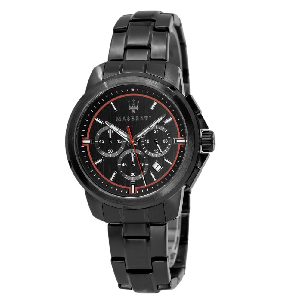  Shop Authentic Maserati Successo 44mm Black Dial Black Steel Strap Watch For Men - R8873621014 - Luxxuri