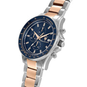  Shop Authentic Maserati SFIDA Chronograph Blue Dial Two Tone Steel Strap Watch For Men - R8873640012 - Luxxuri