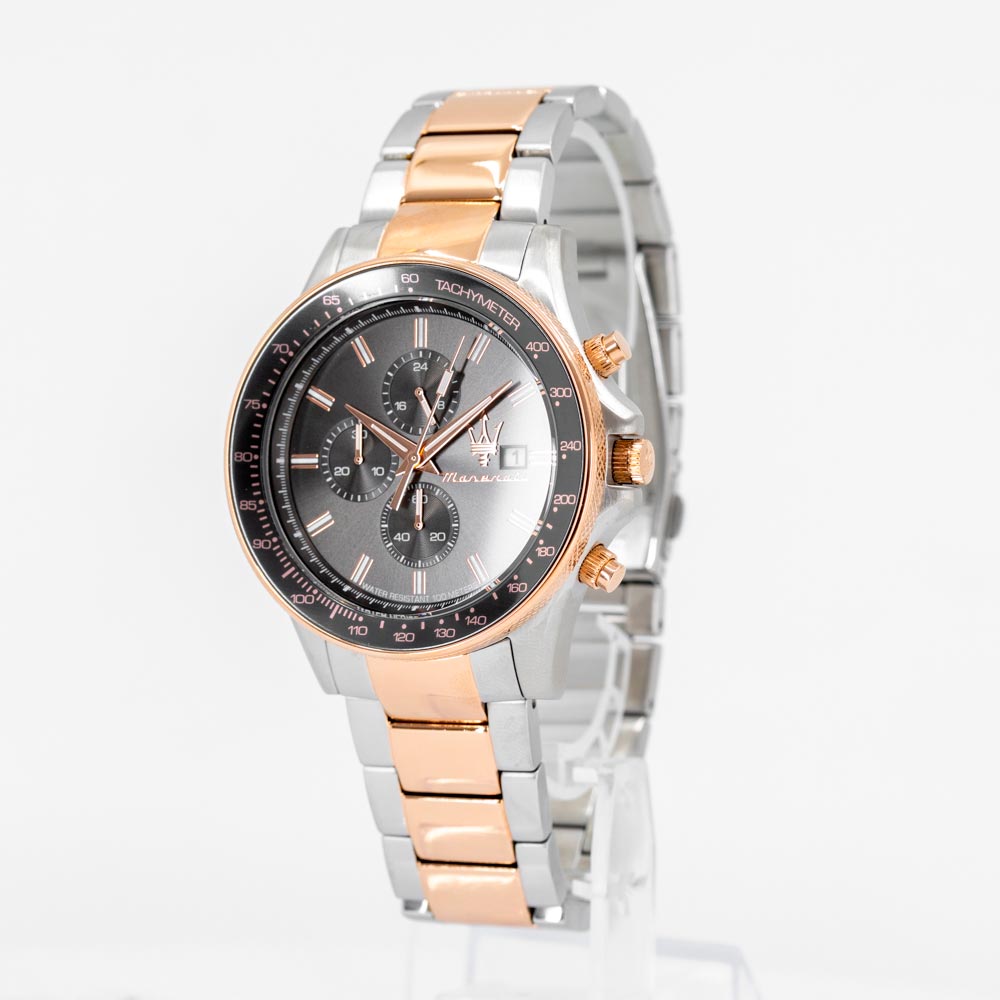  Shop Authentic Maserati SFIDA Black Dial Two Tone Steel Strap Watch For Men - R8873640014 - Luxxuri