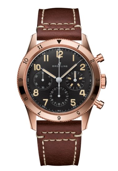  Shop Authentic Breitling Avi 1953 Edition Black Dial Brown Leather Strap Watch for Men - RB0920131B1X1 - Luxxuri