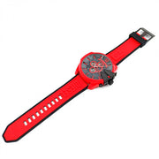  Shop Authentic Diesel Mega Chief Chronograph Black Dial Red Rubber Strap Watch For Men - DZ4526 - Luxxuri