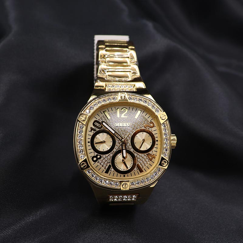  Shop Authentic Guess Duchess Quartz Gold Dial Gold Steel Strap Watch For Women - GW0558L2 - Luxxuri