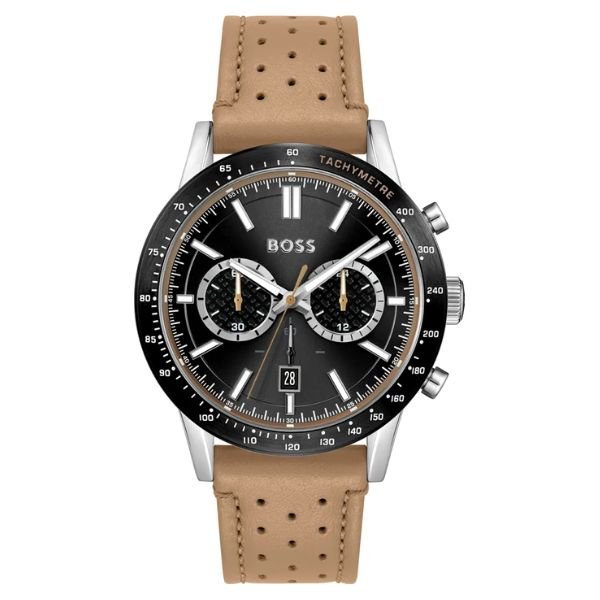  Shop Authentic Hugo Boss Allure Black Dial Brown Leather Strap Watch for Men - 1513964 - Luxxuri